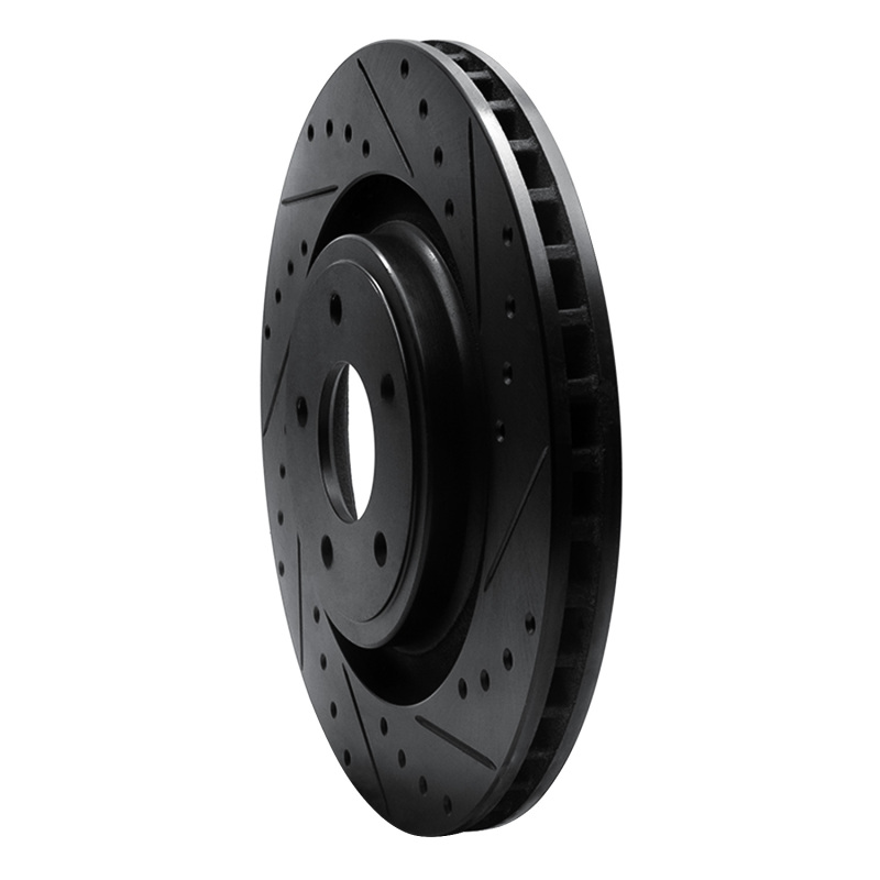 Chrysler 200 Brake Rotor (1) - Front Right - R1 Concepts - Drilled & Slotted - Black - `08-`14